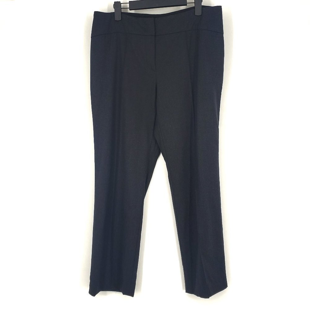 Armani Collezioni Wool Straight Leg Front Seam Dress Pants Charcoal Grey Size 10